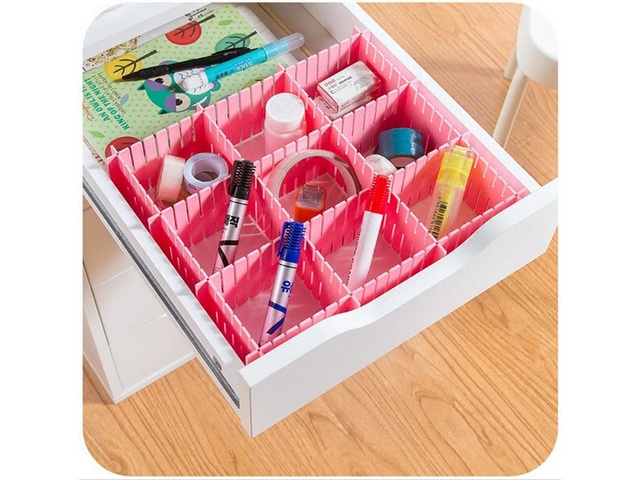 9Pkts X 4Pcs Pink DIY Storage Partitions Lattice Drawer Divider 9Pkts X 4Pcs Pink DIY Storage Partitions Lattice Drawer Divider