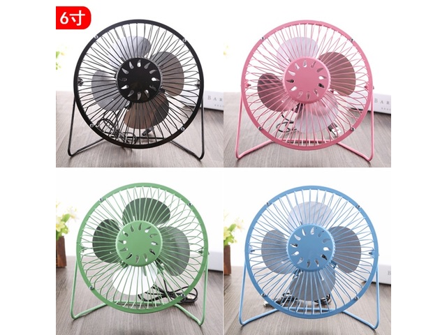 1X Metal USB Mini Portable Desktop Fan Cooling Color Randomly