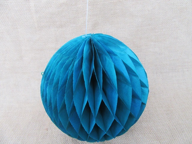 10X Blue Tissue Paper Pom Poms Honeycomb Balls Lanterns Wedding 10X Blue Tissue Paper Pom Poms Honeycomb Balls Lanterns Wedding