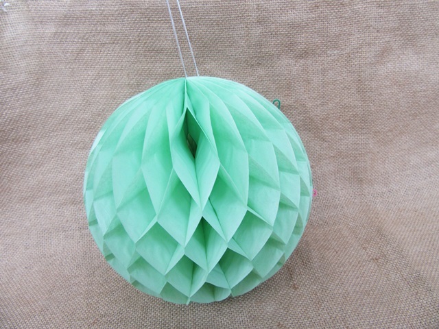 10X Green Tissue Paper Pom Poms Honeycomb Balls Lanterns Wedding 10X Green Tissue Paper Pom Poms Honeycomb Balls Lanterns Wedding