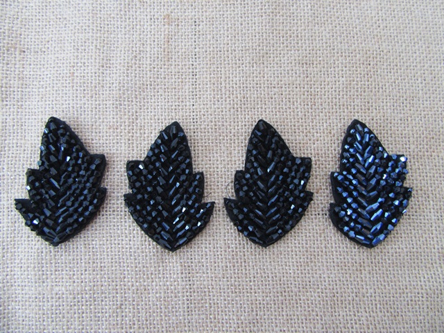 12Pcs Leaf Clothes Patch Sewing Embroidered Applique - Click Image to Close