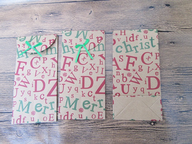24Pkts X 3Pcs Christmas Xmas Kraft Party Treat Bag Lolly Sweet - Click Image to Close