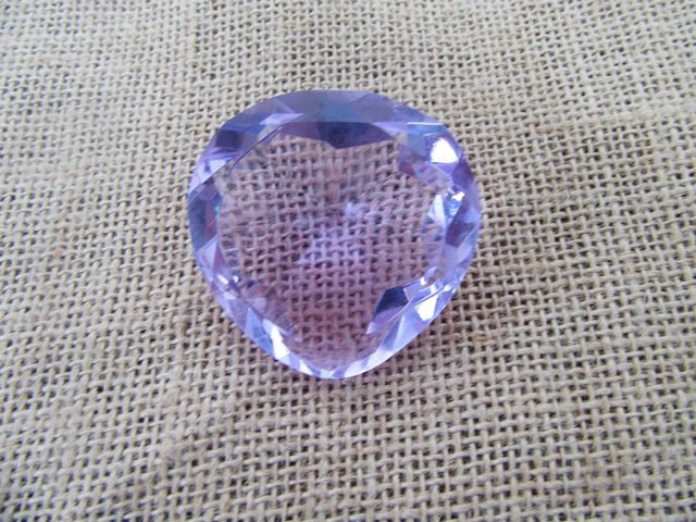4X Purple Heart Crystal Taper Ball 49x49x26mm - Click Image to Close