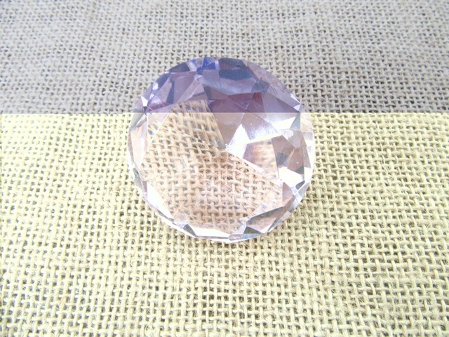5X Pink Round Crystal Taper Ball 50x30mm