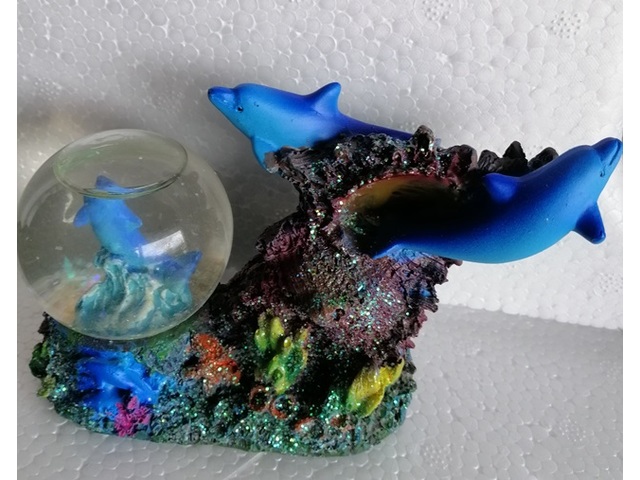 2Pcs Dreamful Tri-Dolphin Ornament Sculptures GIFT