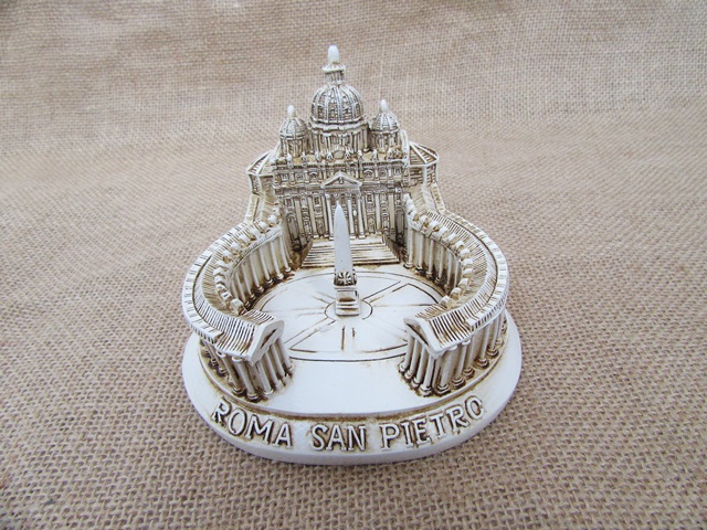 1X Resin San Pietro Place of Saint Stone Vatican Statue Decorati - Click Image to Close