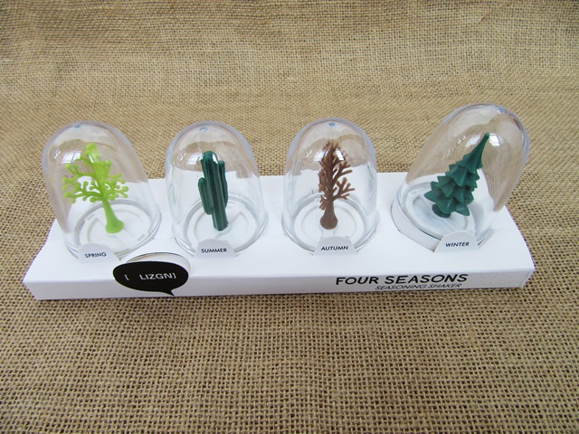 1Set 4-Seasons Clear Display Dome Cover with White Base - Click Image to Close