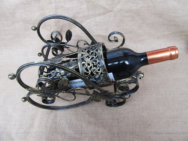 1X AntiqueBronze Red Wine Rack Bottle Bracket Holder Party Decor 1X AntiqueBronze Red Wine Rack Bottle Bracket Holder Party Decor