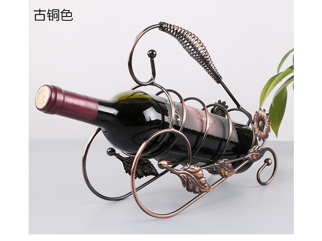 1X Copper Color Red Wine Rack Bottle Bracket Holder Party Decor 1X Copper Color Red Wine Rack Bottle Bracket Holder Party Decor