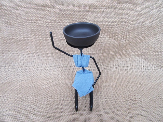10 Modern Beauty Lady Candleholder with Blue Dress Candle Holder - Click Image to Close