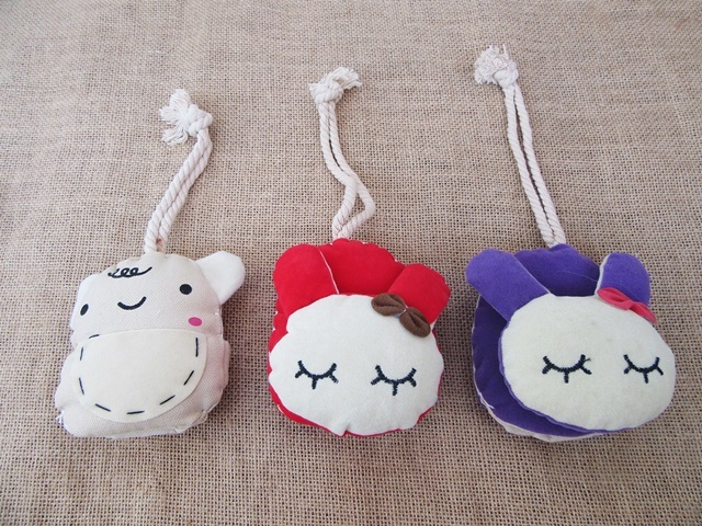 4X Cartoon Rope Drawstring Pull Clasp Key Bag Assorted 4X Cartoon Rope Drawstring Pull Clasp Key Bag Assorted