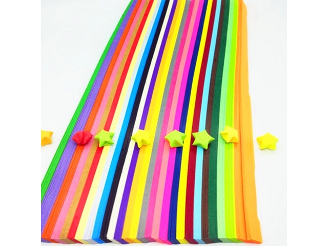 3x1350Pcs Origami Lucky Star Paper for Funny 7 Colors Mixed