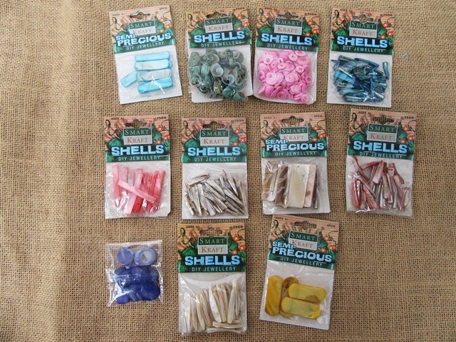 12Pkts DYED Shell Beads Pendants for Jewellry Making Assorted 12Pkts DYED Shell Beads Pendants for Jewellry Making Assorted