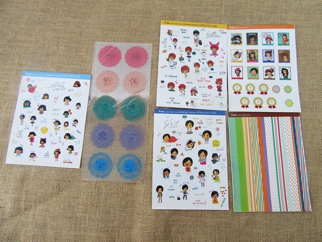 16Sheets Kids Scrapbooking Craft Sticker Notebook Sticker Assort 16Sheets Kids Scrapbooking Craft Sticker Notebook Sticker Assort
