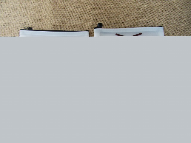 6X White Pencil Case Zipper Bag Makeup Bag Assorted - Click Image to Close