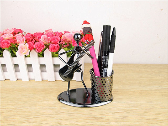 4X Metal Tin Desktop Pen Holder Table Decoration - Click Image to Close