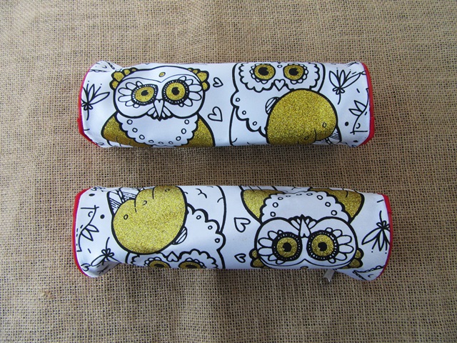 10Pcs DIY Draw Paint Owl Pencil Case Zipper Bag Makeup Bag - Click Image to Close