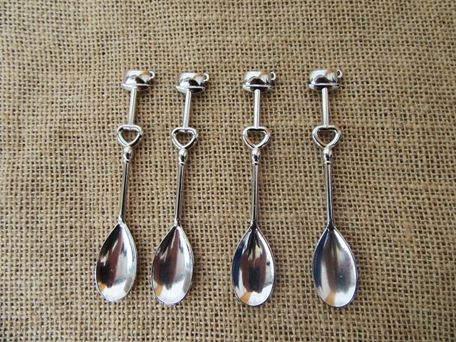 4Pkts X 2Pcs Tea Coffee Drinking Spoon Heart Teaspoon Wedding - Click Image to Close