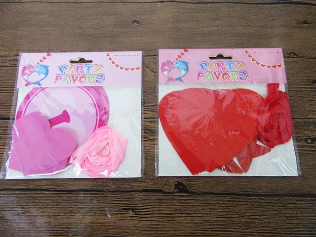 12Sheets Bunting Banner Garland Heart or I Love You Hanging - Click Image to Close