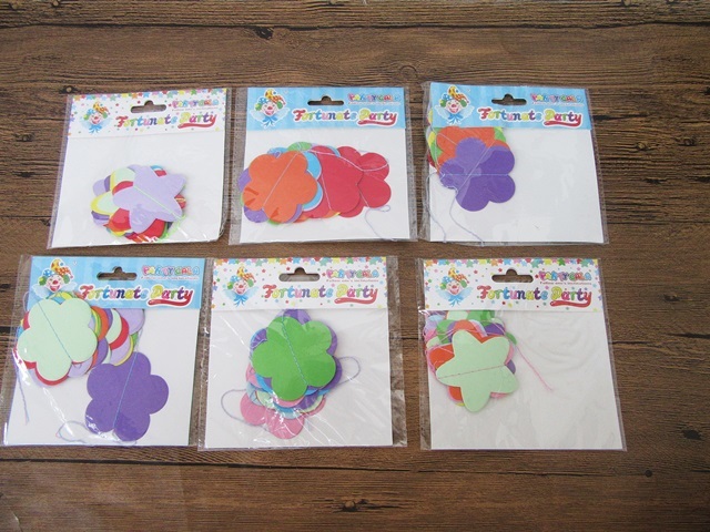 12Sheets Flower Party Banner Flag Bunting Garland Party Favor 12Sheets Flower Party Banner Flag Bunting Garland Party Favor
