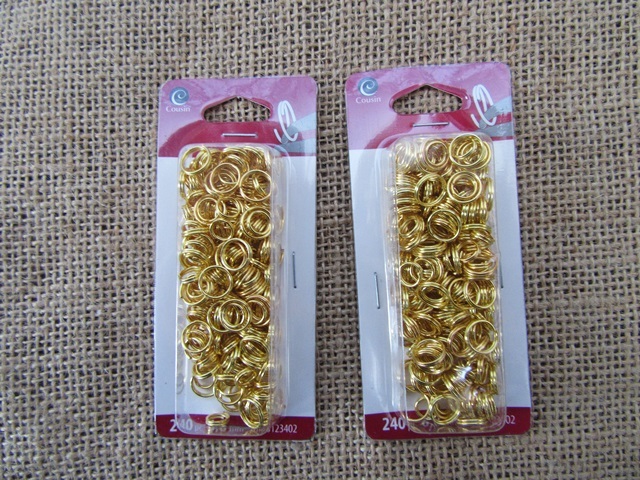 16Sheets X 240Pcs Golden Split Ring Jumpring Jewelry Finding 16Sheets X 240Pcs Golden Split Ring Jumpring Jewelry Finding