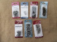 24Sheets Split Ring Magnetic Clasps Bead Tips Etc. Assorted