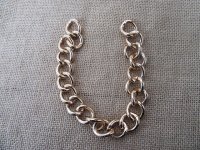 3Strands Golden Metal Link Chain 30cm for Craft Jewelry Making