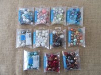 12Packs x 31pcs Assorted Beads Jewelry Finding Retail Package