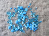 12Packets X 48Pcs Blue Beads for Jewellery Making Assorted