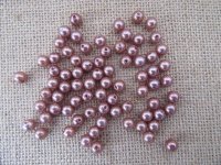 250Grams Brown Simulate Pearl Loose Beads 8mm Dia.