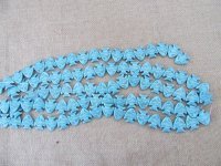 5Strands x 18Pcs Blue Fish Gemstone Beads 25x22x5mm