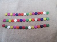 400g (Approx 70Pcs) Round Flat Gemstone Beads 25mm Dia Mixed