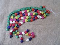 400Grams Heart Shape Gemstone Beads Mixed 19x20x8mm