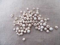 260Grams Wooden Round Beads 8-12mm Dia. Mixed