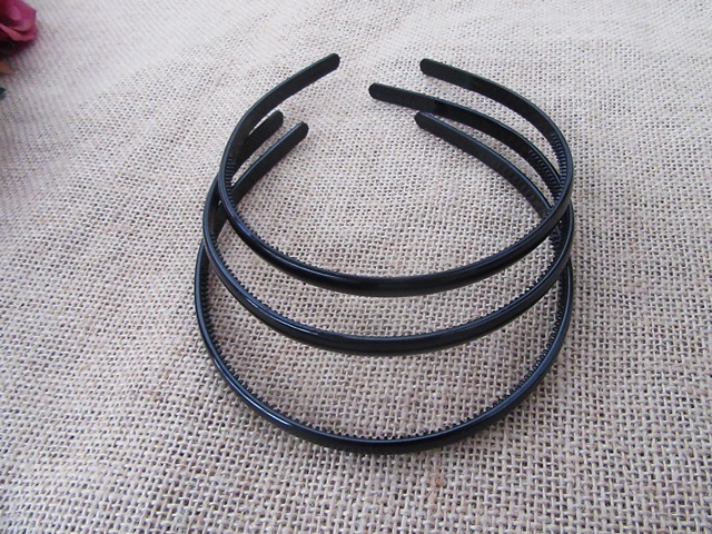 20Pcs Black Headband Hair Bands Hair Hoops with Teeth 8mm Wide