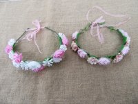 12Pcs Floral Headpiece Hair Garland Wreath Flower Random Design