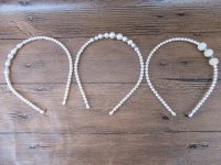 12Pcs Elegant Simulated Pearl Beaded Hairband Headband