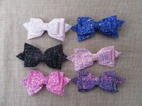 6Pcs Shinny Hair Clip Hairpins Hair Ornaments w/Bowknot Mixed 6Pcs Shinny Hair Clip Hairpins Hair Ornaments w/Bowknot Mixed