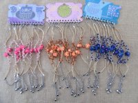 5x12Pcs Knitted Rose Flower Various Wishing Bracelets