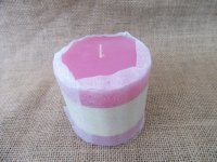 1X Pink Scented Cylinder Shape Candle 75mm High 1X Pink Scented Cylinder Shape Candle 75mm High