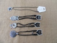 12Pcs Butterfly Gecko Owl Flower Etc Pendant Necklace 50cm long