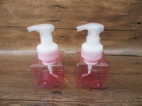 6Pcs Pink Comestic Shampoo Lotion Refill Press Bottle 250ml