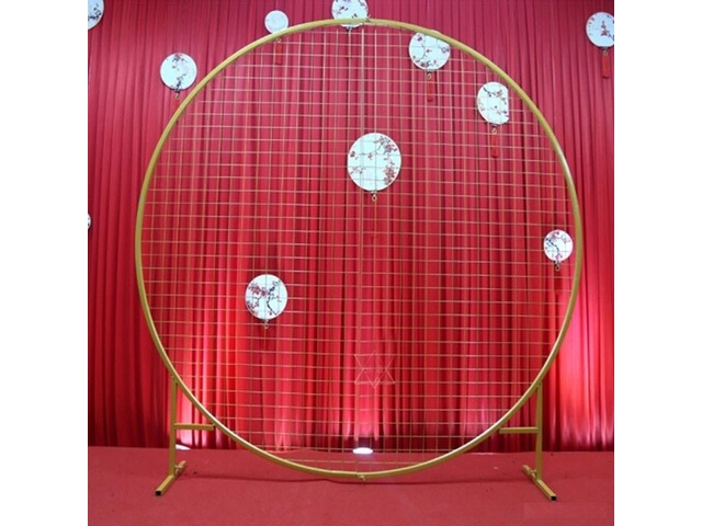 1X Golden Heavy Duty Large Circular Wedding Garden Arch 200cm 1X Golden Heavy Duty Large Circular Wedding Garden Arch 200cm