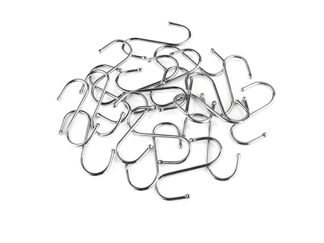 40Pcs Metal S-Shaped Pot Rack Hooks 6.5cm Long
