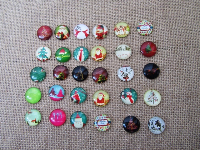 100Pcs Round Cabochon Tiles Beads 20mm Dia. Assorted 100Pcs Round Cabochon Tiles Beads 20mm Dia. Assorted