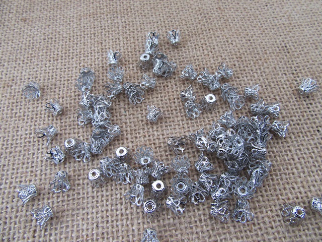 300Grams Antique Metal Bead Caps Jewellery Finding Assorted - Click Image to Close