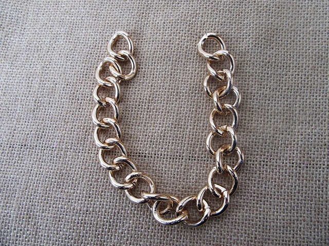 3Strands Golden Metal Link Chain 30cm for Craft Jewelry Making