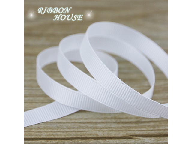 1Roll X 100Yards White Grosgrain Ribbon 9mm - Click Image to Close