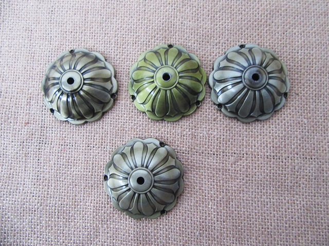 20Pcs Antique Flower Beads Caps for Jewellery Making 58x22mm - Click Image to Close
