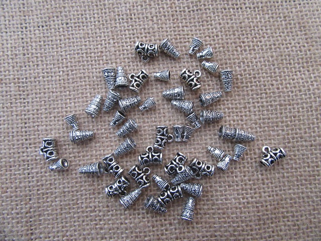 250Grams Antique Silver Alloy Metal Pendants Charms Assorted - Click Image to Close